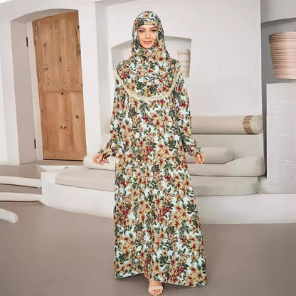 Fashion Flower Robe Dress