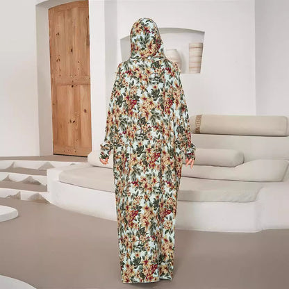 Fashion Flower Robe Dress