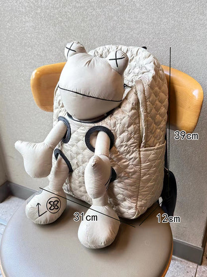 Fashion Frog Design Backpack with Laptop Compartment