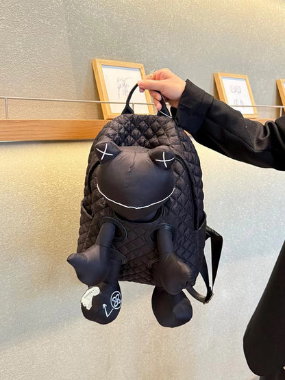 Fashion Frog Design Backpack with Laptop Compartment