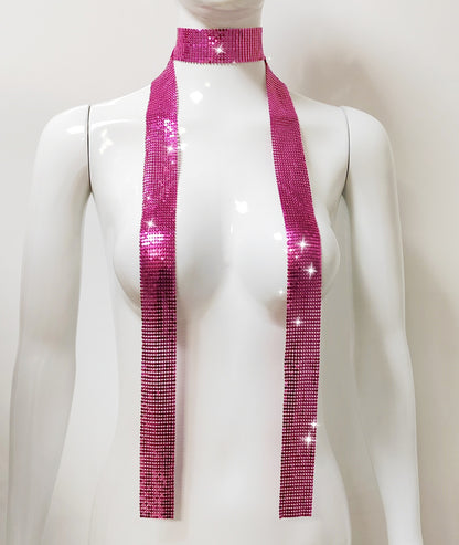 Fashion Glitter Scarf with Metal Sequin Detail