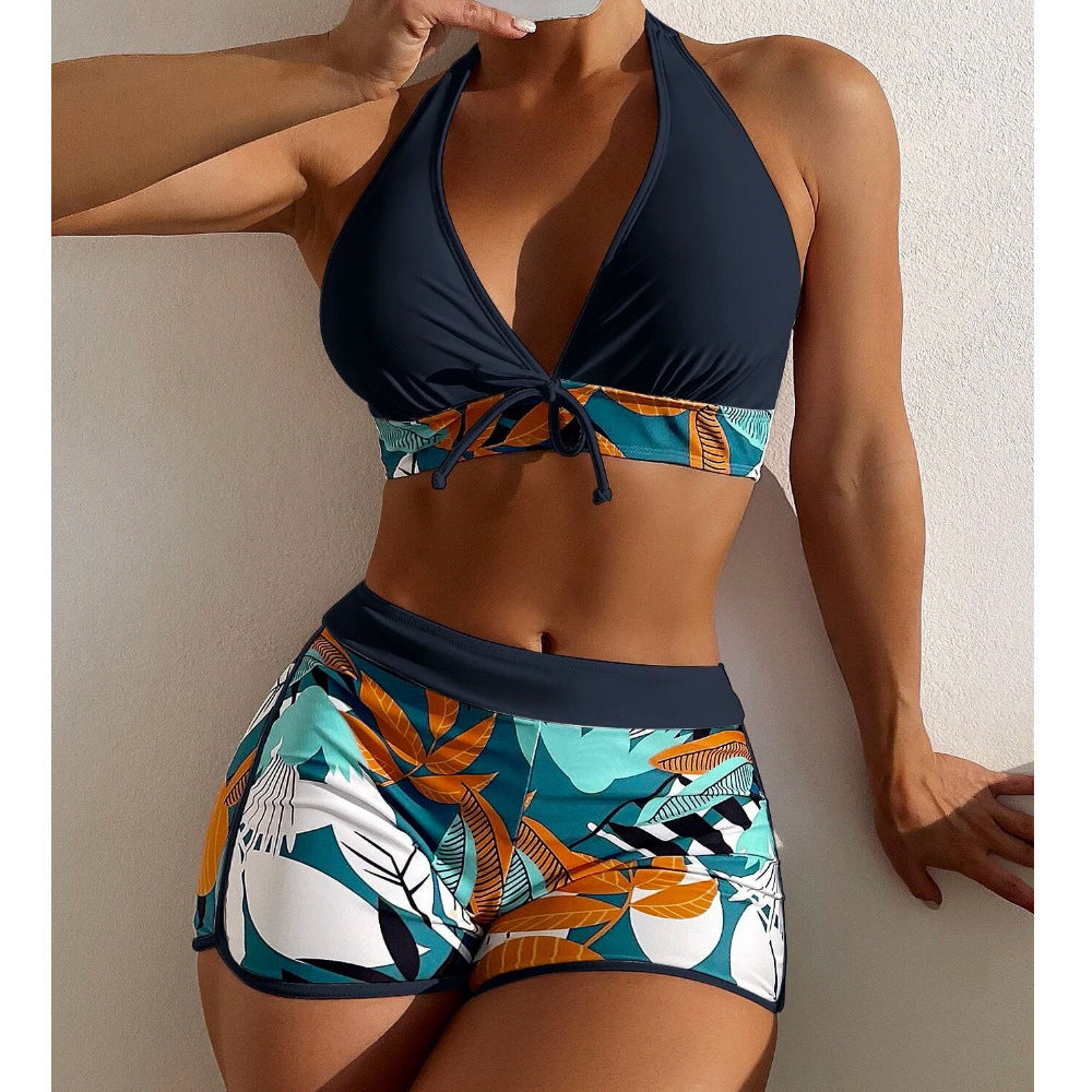 Fashion Halterneck High Waist Swimsuit