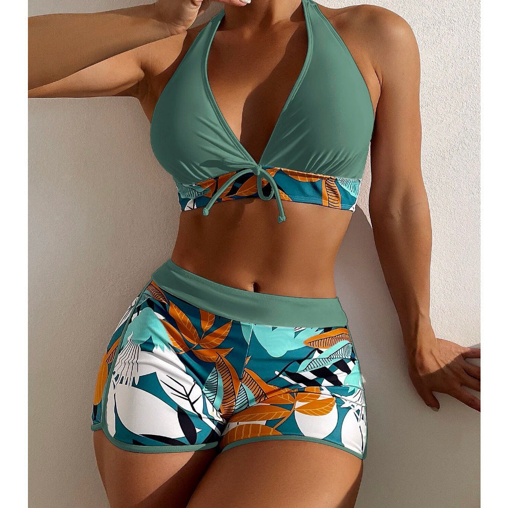 Fashion Halterneck High Waist Swimsuit
