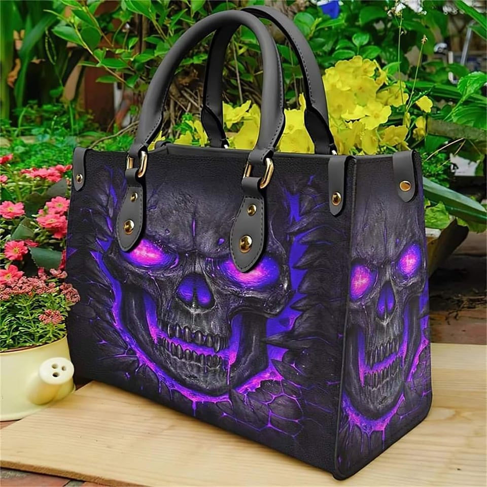 Fashion Hand Printed PU Tote Bag