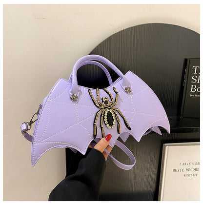 Fashion Handmade Spider Embroidery PU Messenger Bag