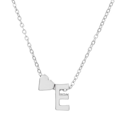 Fashion Heart Letter Pendant Necklace