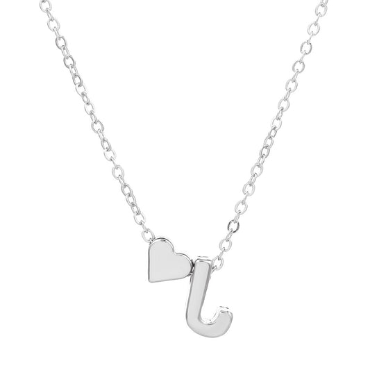 Fashion Heart Letter Pendant Necklace