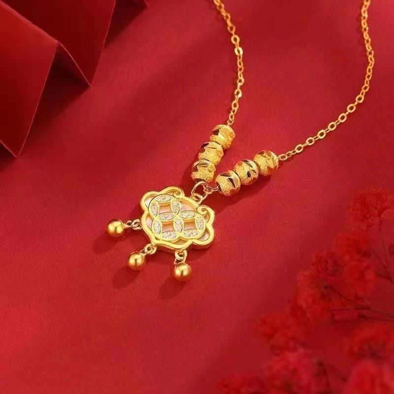 Fashion Heart Pendant Twist Chain Necklace