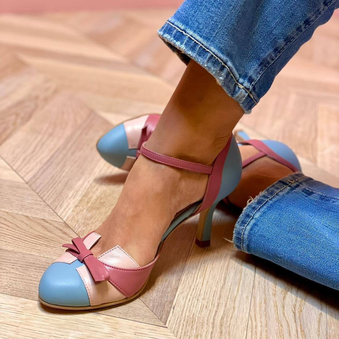 Fashion High-Heeled Buckle Strap Hollow Sandals