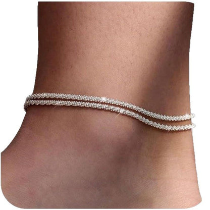Fashion Hip Hop Cuban Chain Anklet in Gold and Silver