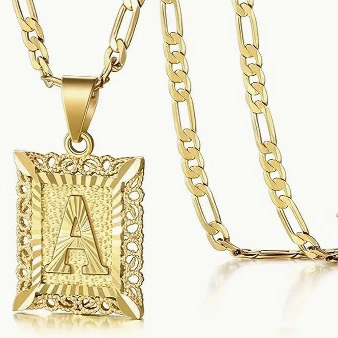 Fashion Hip-Hop Titanium Steel Letter Necklace