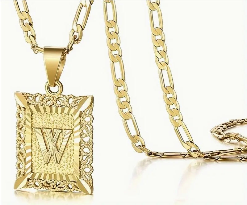 Fashion Hip-Hop Titanium Steel Letter Necklace