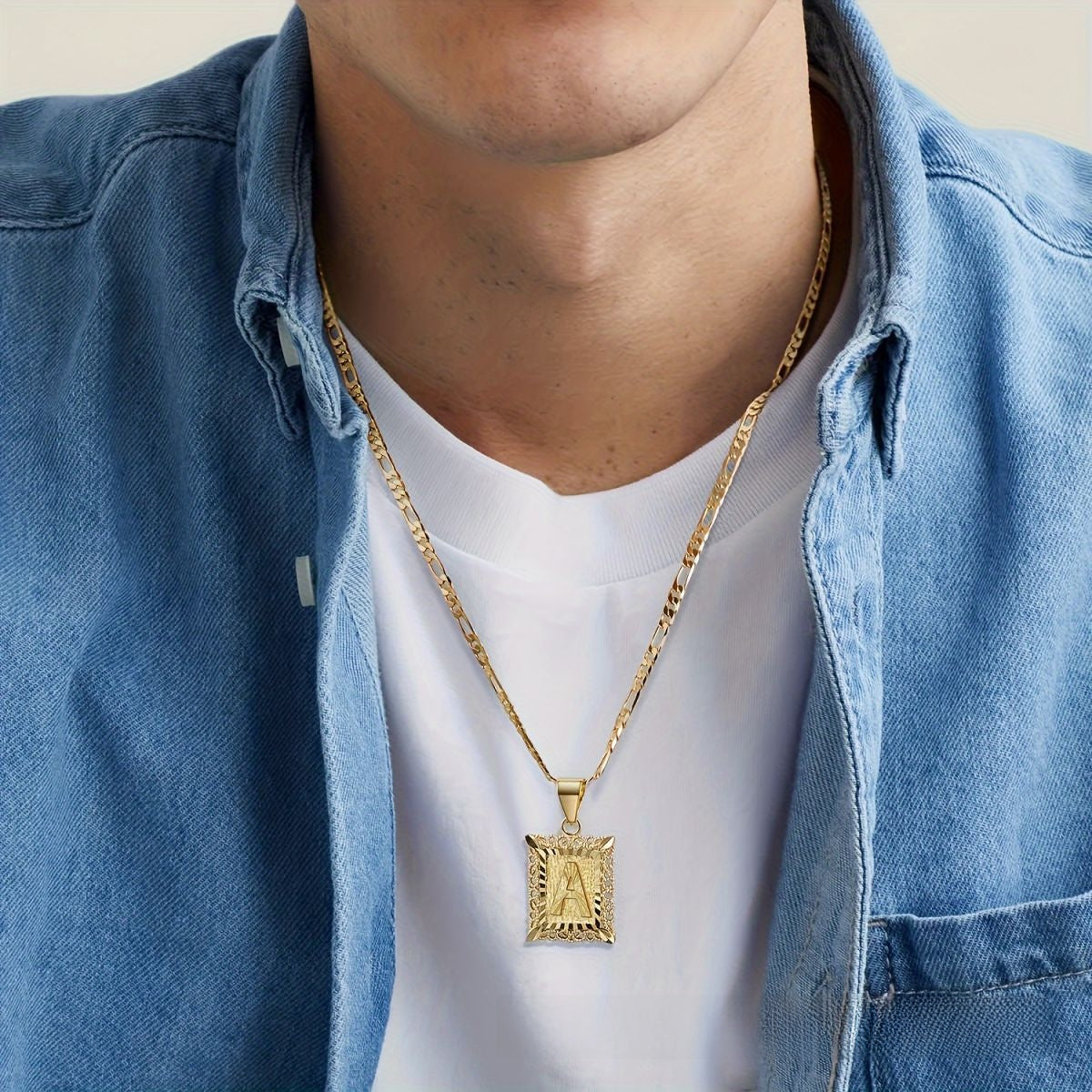 Fashion Hip-Hop Titanium Steel Letter Necklace