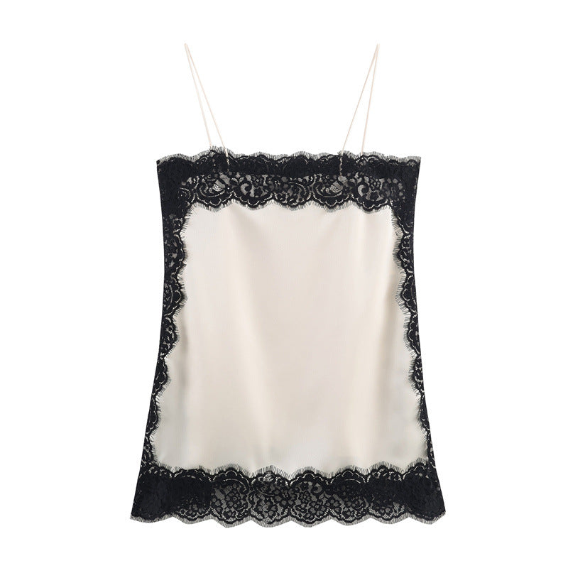 Fashion Lace Satin Blouse