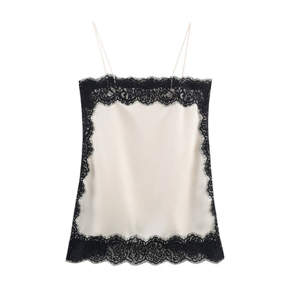 Fashion Lace Satin Blouse