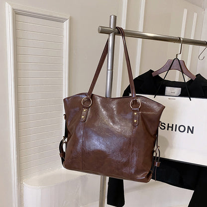 Fashion Large Capacity PU Leather Crossbody Handbag