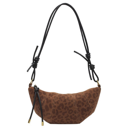 Fashion Leopard Print Suede Shoulder Bag