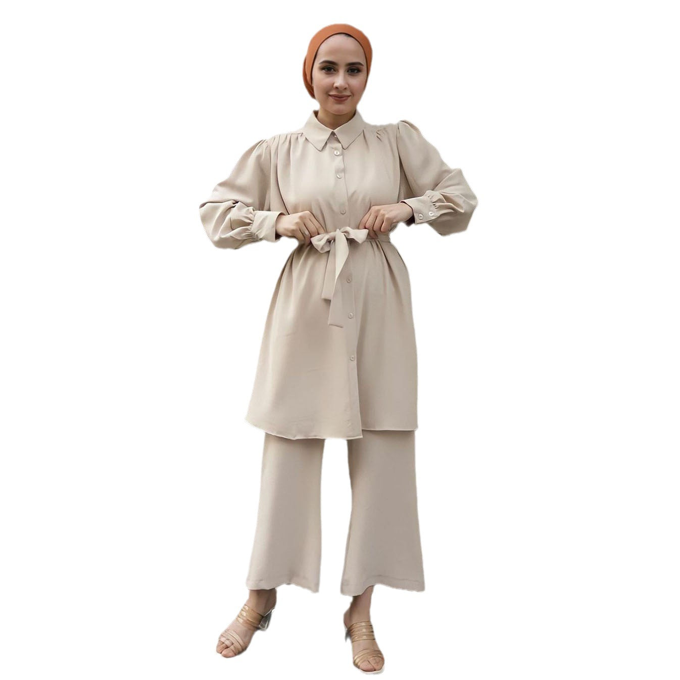 Fashion Long-Sleeved Shirt and Pants Suit