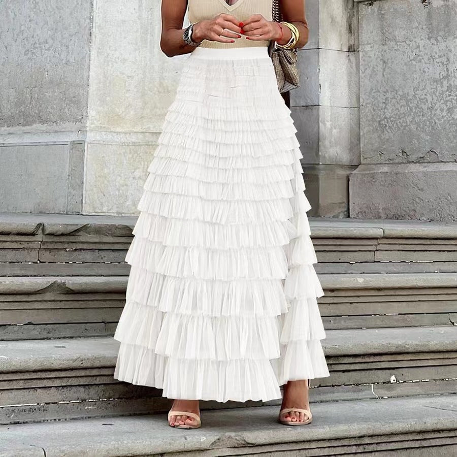 Fashion Mesh Cake Skirt for Women