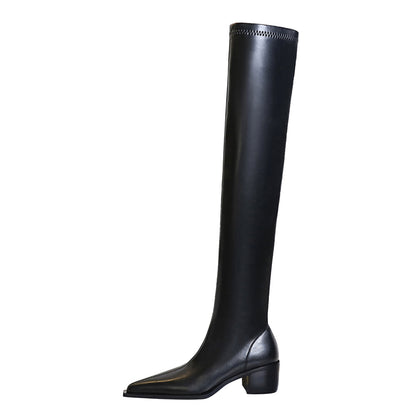 Fashion Over-The-Knee Block Heel Boots