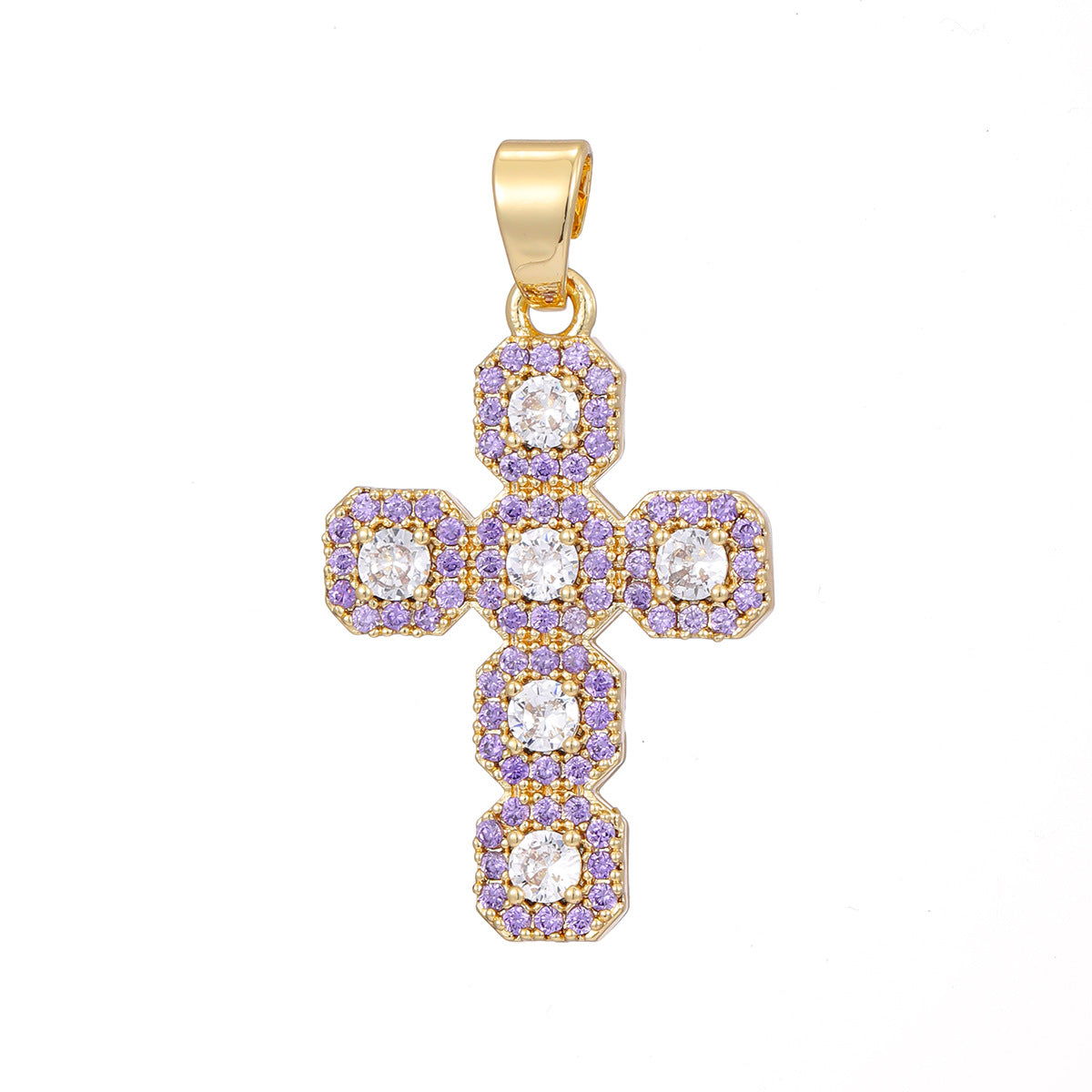 fashion personality color cross necklace