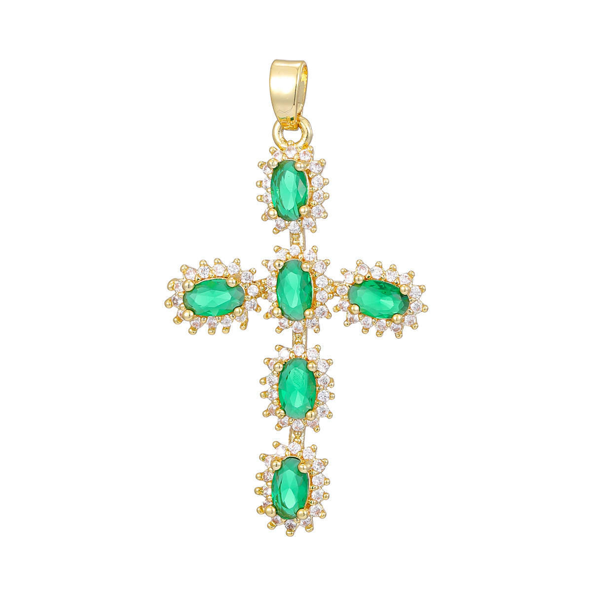 fashion personality color cross necklace