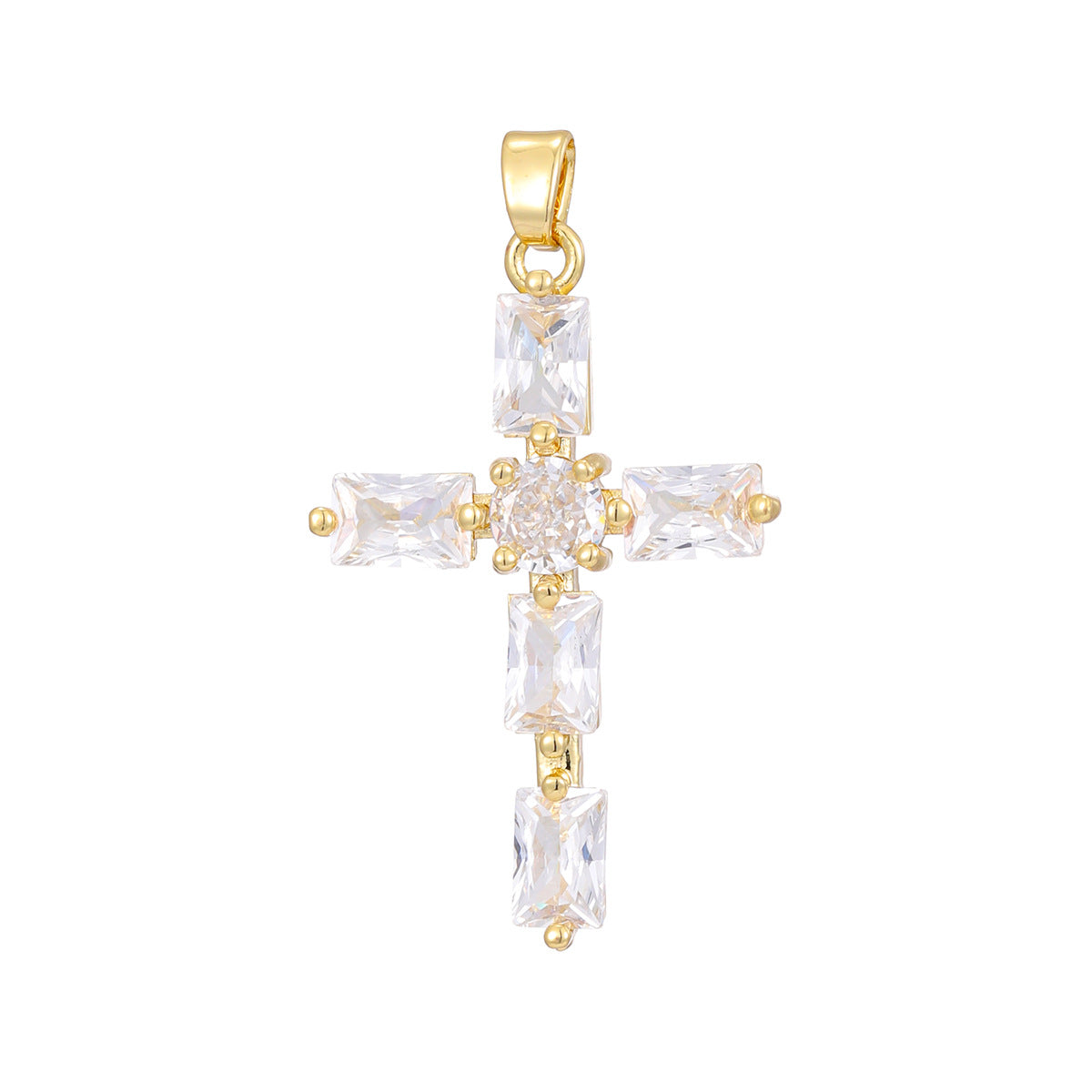 fashion personality color cross necklace