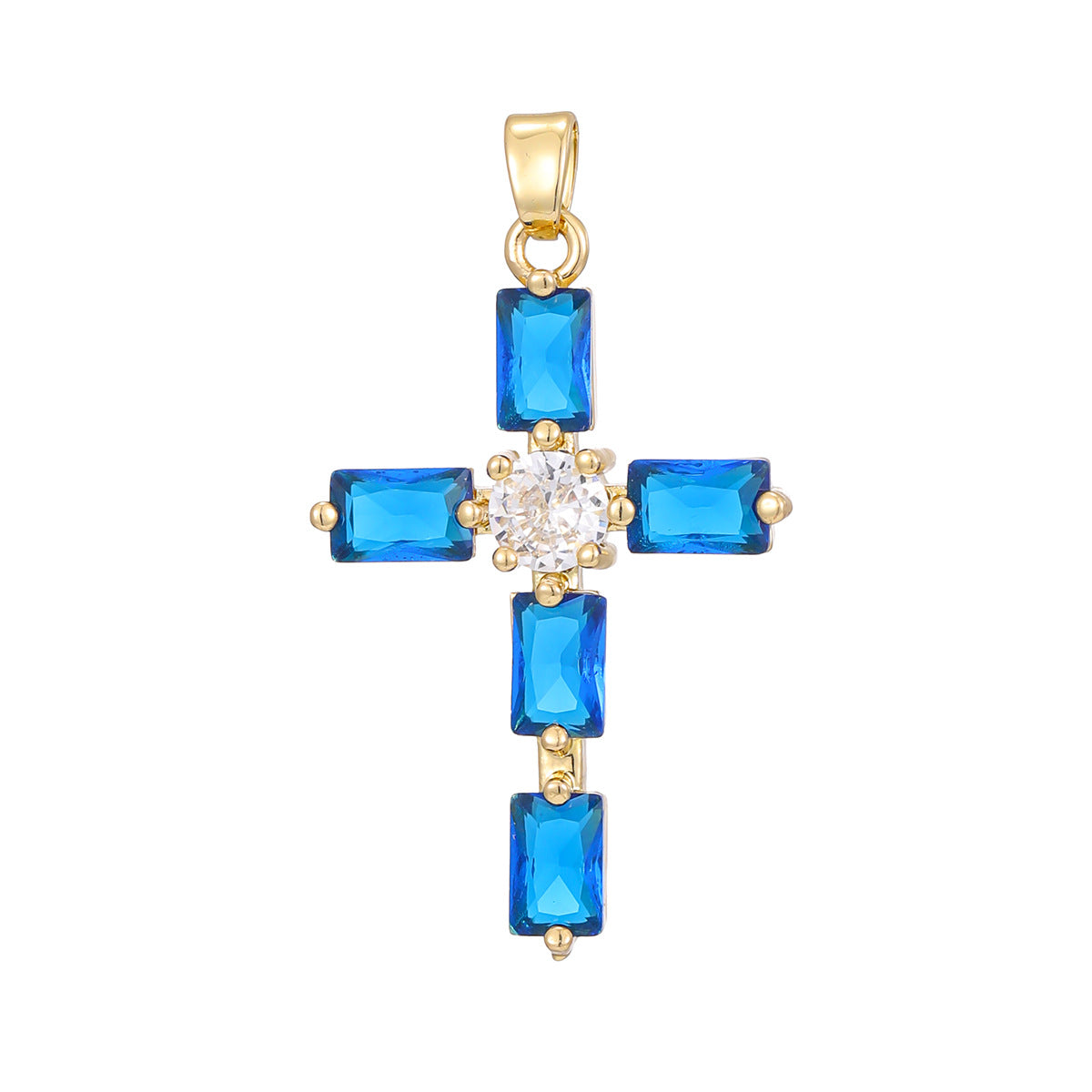 fashion personality color cross necklace