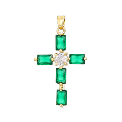 fashion personality color cross necklace