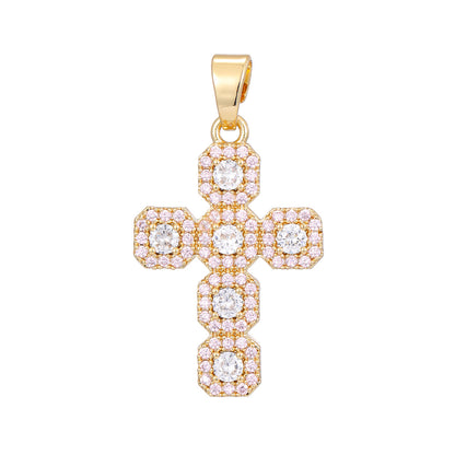 fashion personality color cross necklace