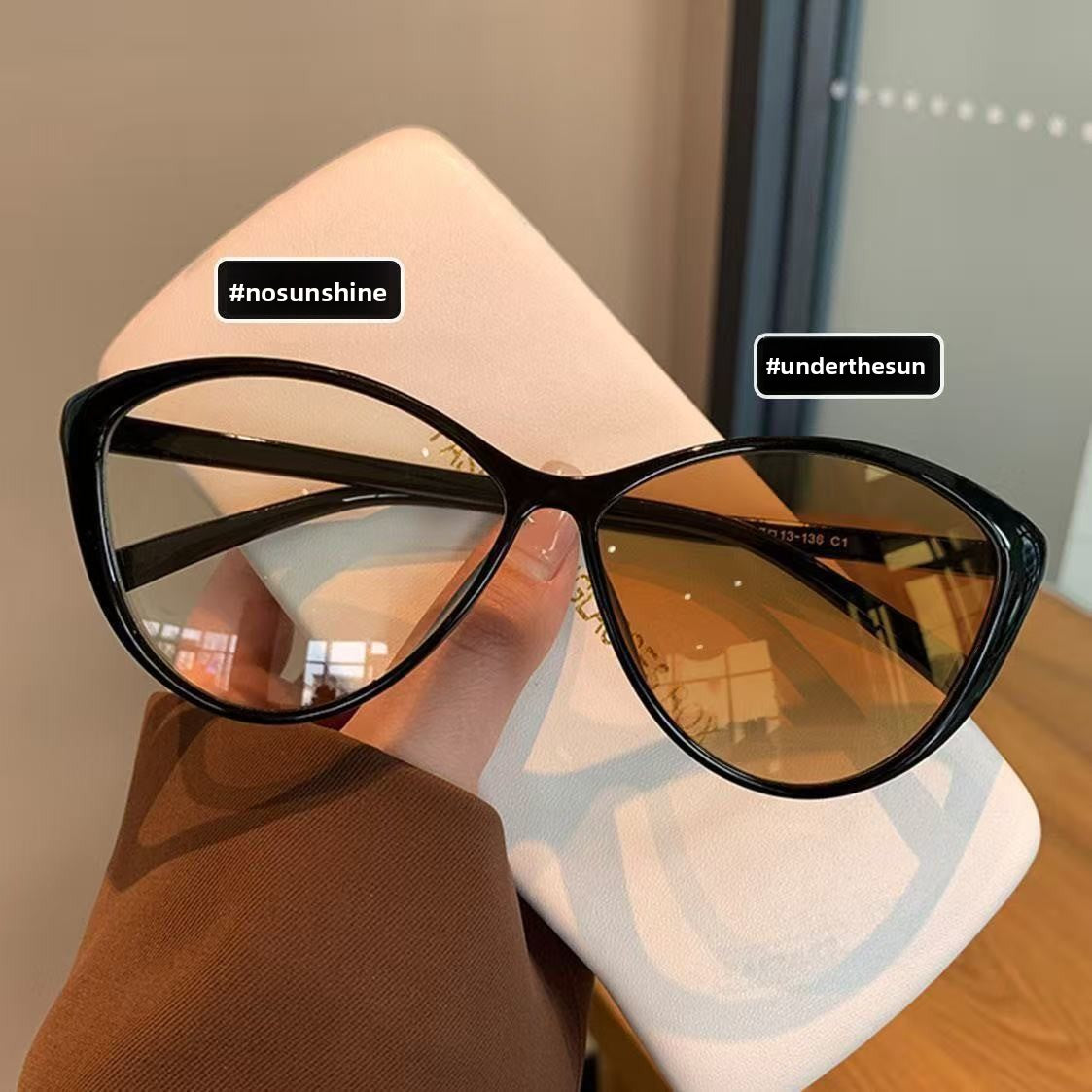 Fashion Photochromic Cat Eye Glasses