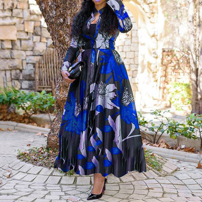 Fashion Printed Flared Women Dress