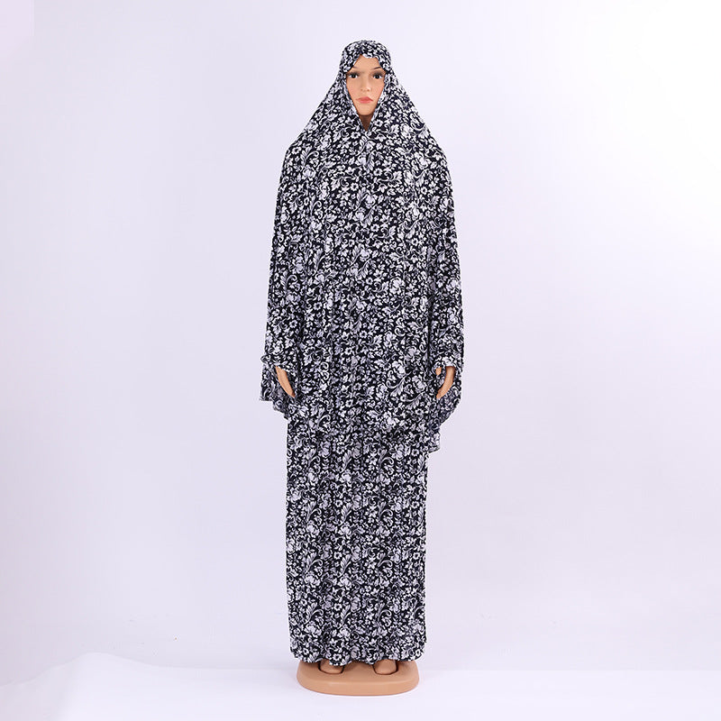 Fashion Printed Hooded dress