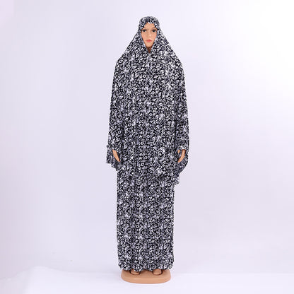 Fashion Printed Hooded dress