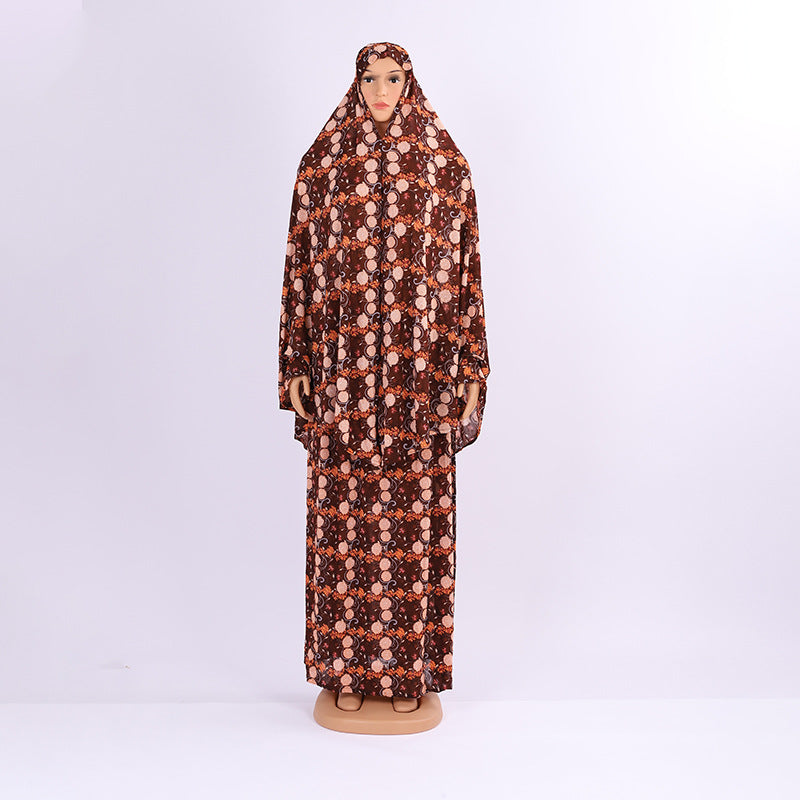 Fashion Printed Hooded dress