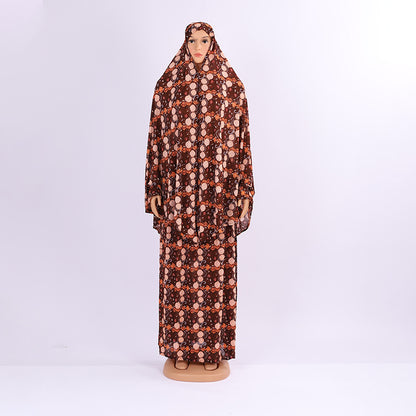 Fashion Printed Hooded dress