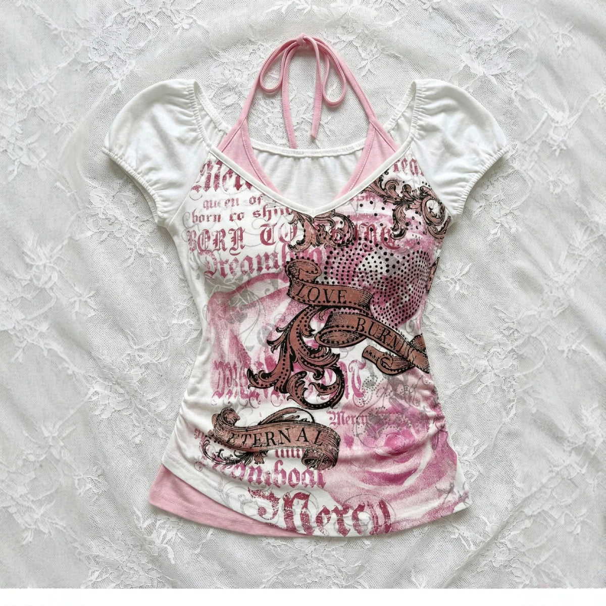 Fashion Printed Pattern Women's Short-Sleeved