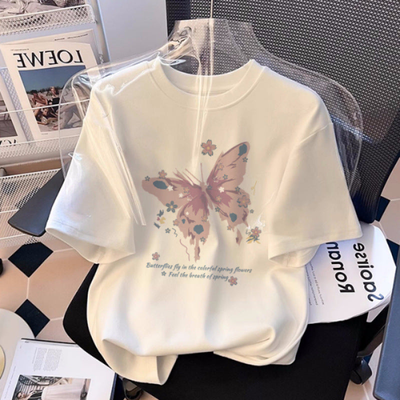 Fashion Printed Round Neck Short-Sleeved T-Shirt