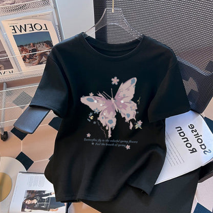 Fashion Printed Round Neck Short-Sleeved T-Shirt