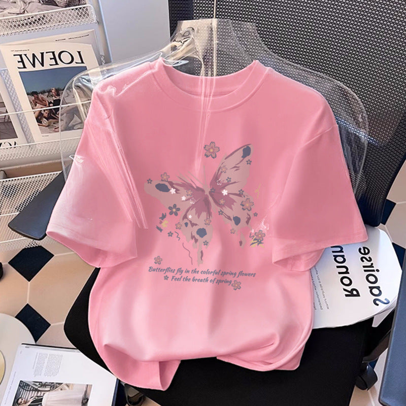 Fashion Printed Round Neck Short-Sleeved T-Shirt