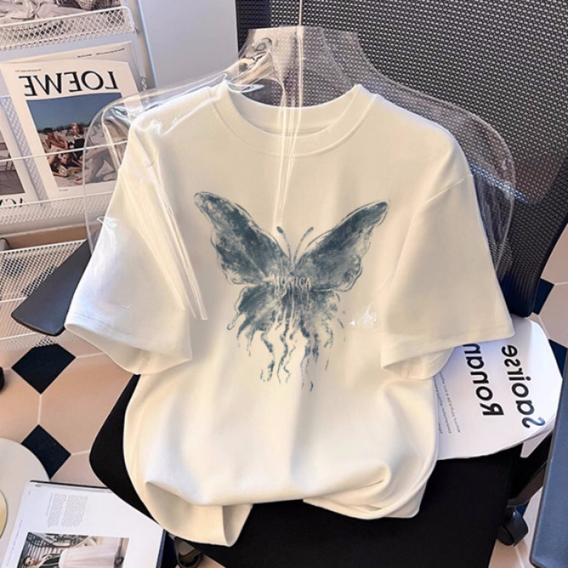 Fashion Printed Round Neck Short-Sleeved T-Shirt