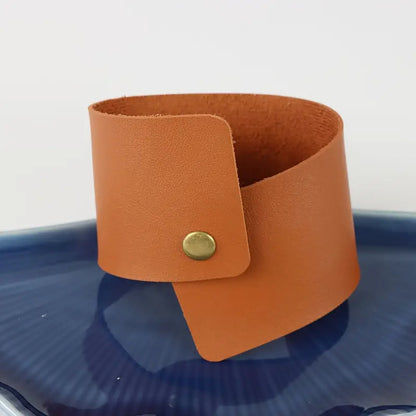 Fashion PU Leather Handmade Adjustable Elastic Belt Curtain Tie-Back Clothing Accessory