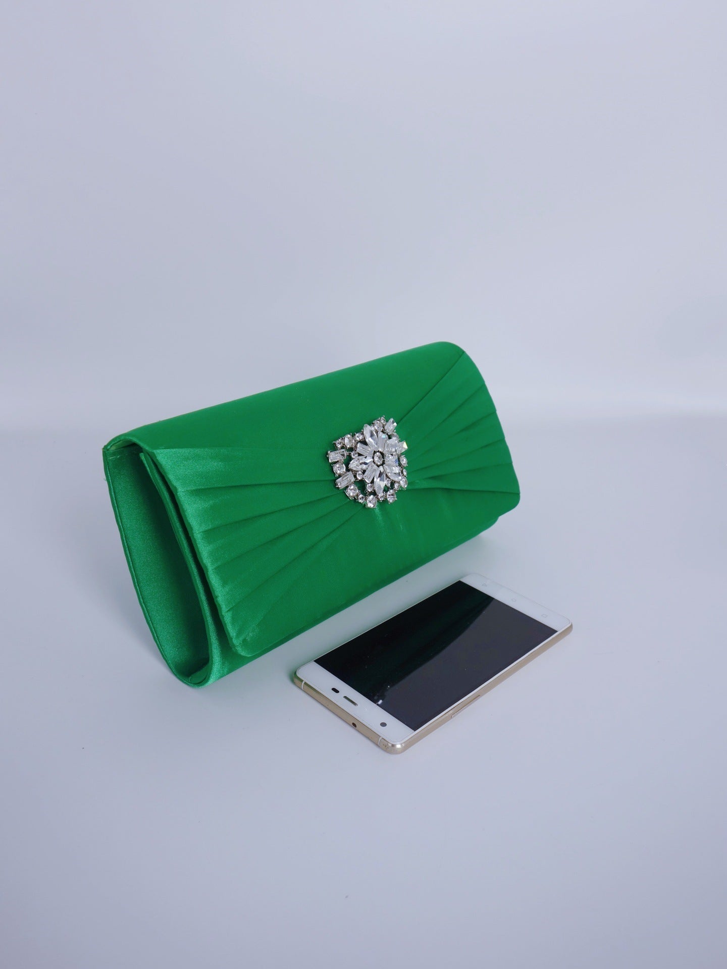 Fashion Silk Diamond Chain Handbag