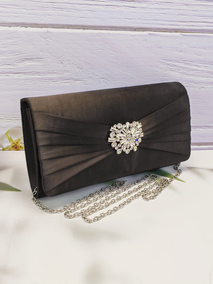 Fashion Silk Diamond Chain Handbag