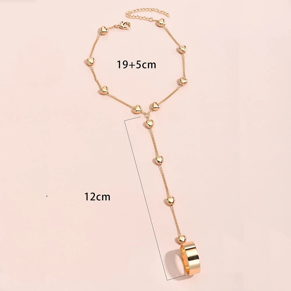 Fashion Simple Love Chain Handmade Finger Ring