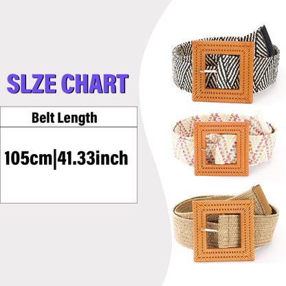 Fashion Simple Woven Elastic Pp Decorative Belt
