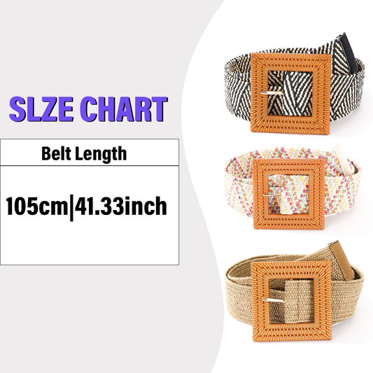 Fashion Simple Woven Elastic Pp Decorative Belt