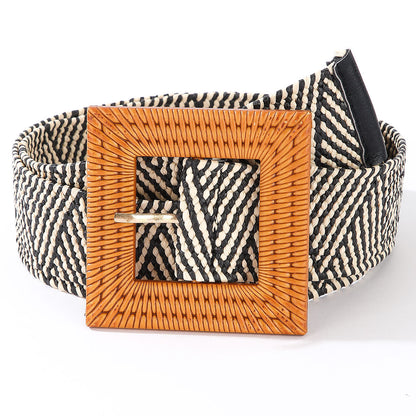 Fashion Simple Woven Elastic Pp Decorative Belt