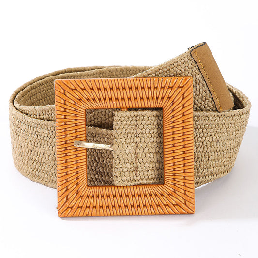 Fashion Simple Woven Elastic Pp Decorative Belt