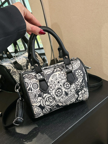 Fashion Skull Print Womens Shoulder Bag